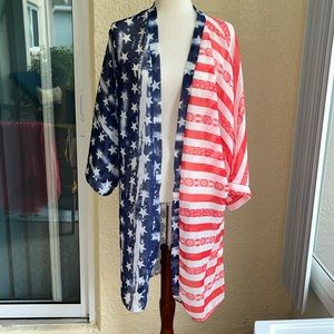 🇺🇸Americana Ruana-Cover Up 🇺🇸